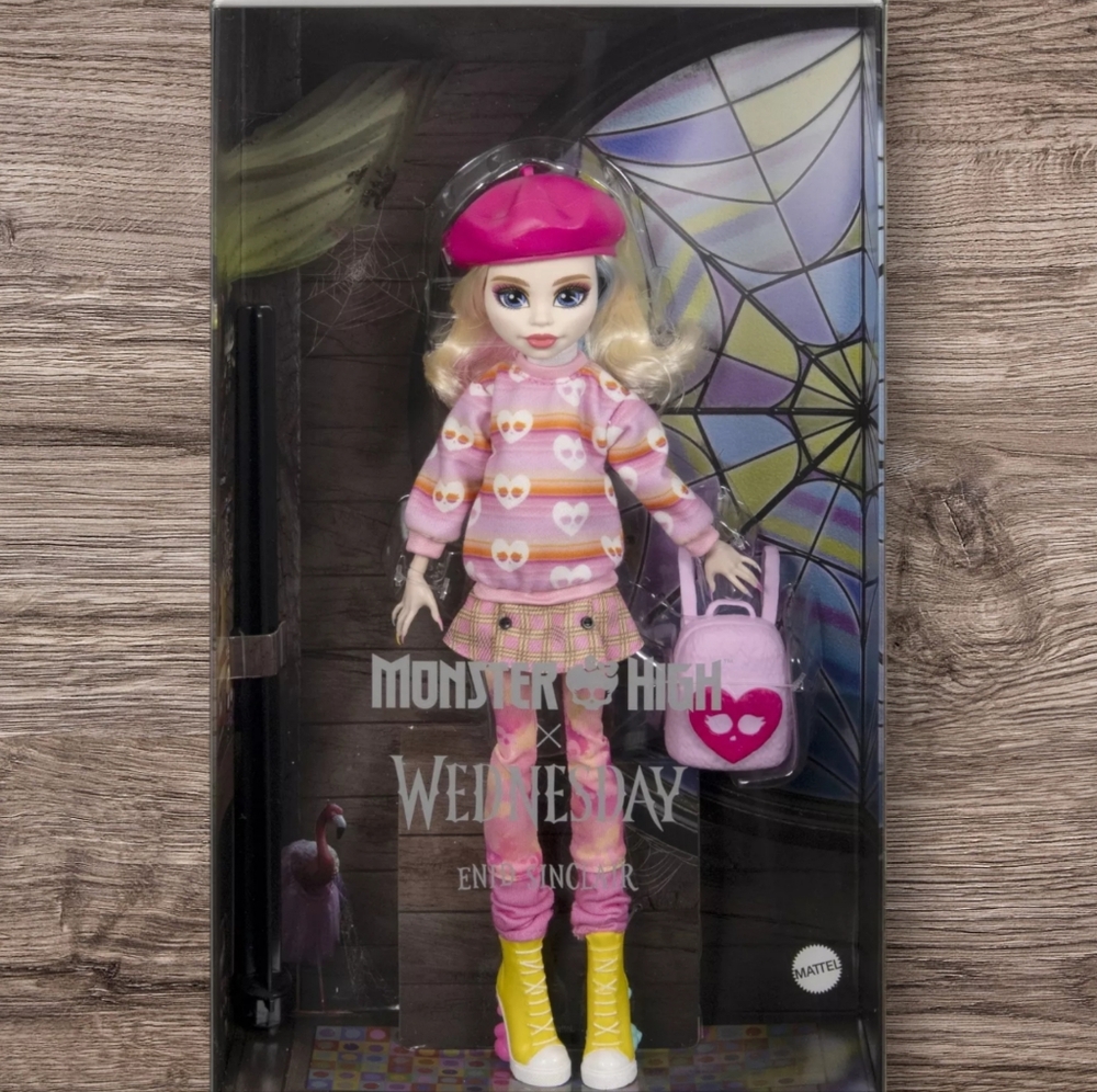 Monster High Wednesday Collectible Doll, Enid Sinclair in Pink Fashion